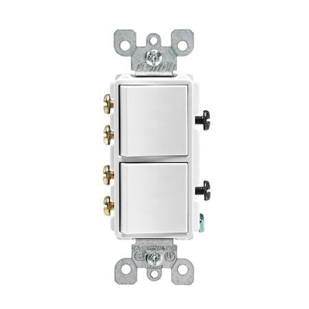 Leviton Leviton Decora 15 amps 3-Way Rocker Switch White 1 pk 05643-0WS